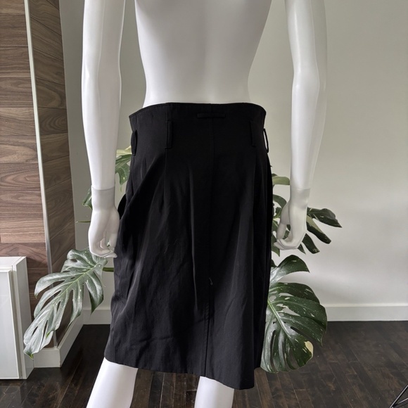 Jean Paul Gaultier Femme Skirt Pocket Black Buttons Wool Sz 8 US *VINTAGE*❤️ - Picture 4 of 12